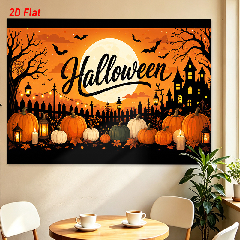 Pumpkin Lantern Halloween - نسيج جداري لقلعة اليقطين في الخريف