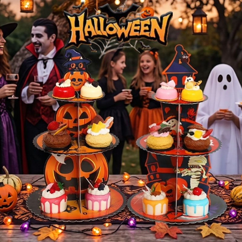 1-4 قطع حامل حلويات ثلاثي الطب - مراجعة Spider Web Halloween Decoration وسعره