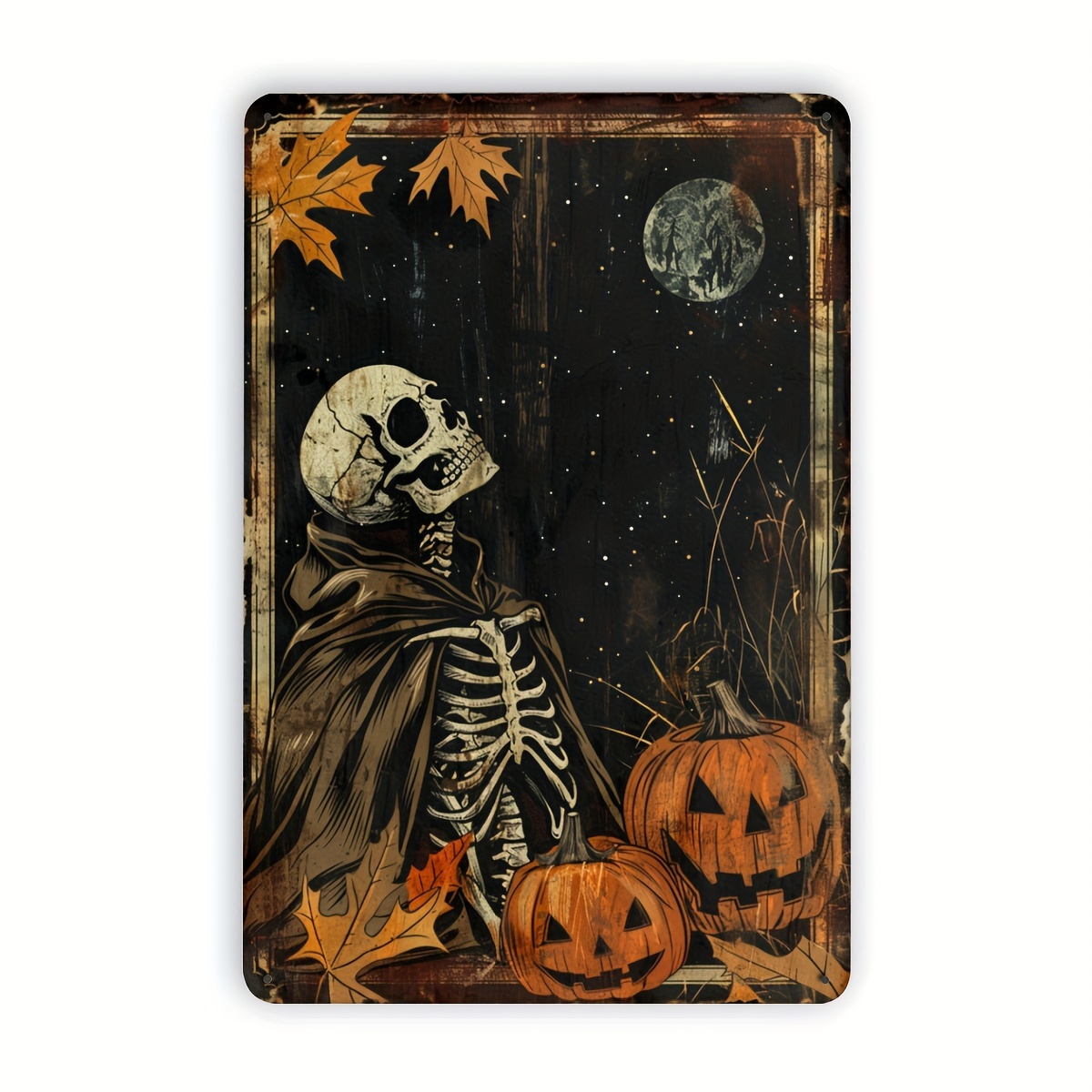 لوحة معدنية على شكل هيكل عظمي  - مراجعة Halloween Skeleton Decoration وسعره