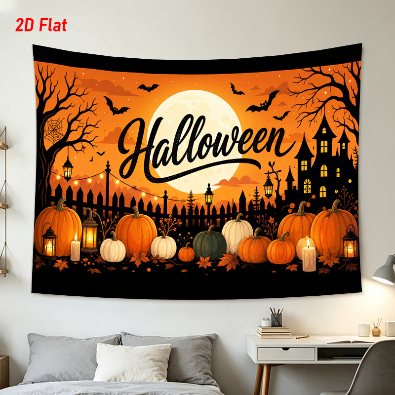 نسيج جداري لقلعة اليقطين في ال - مراجعة Pumpkin Lantern Halloween وسعره