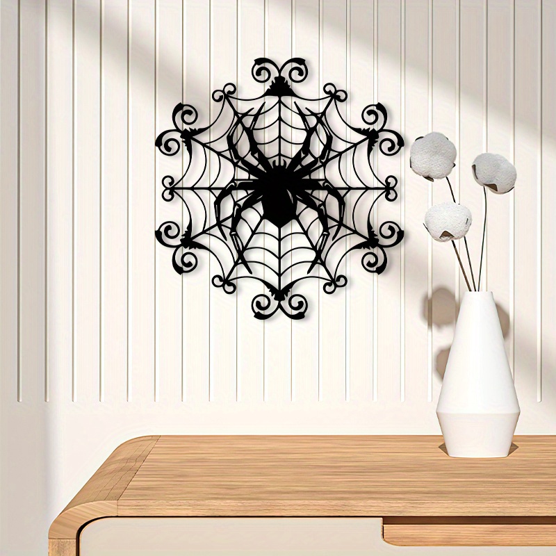 زينة جدارية معدنية على شكل شبك - مراجعة Spider Web Halloween Decoration وسعره