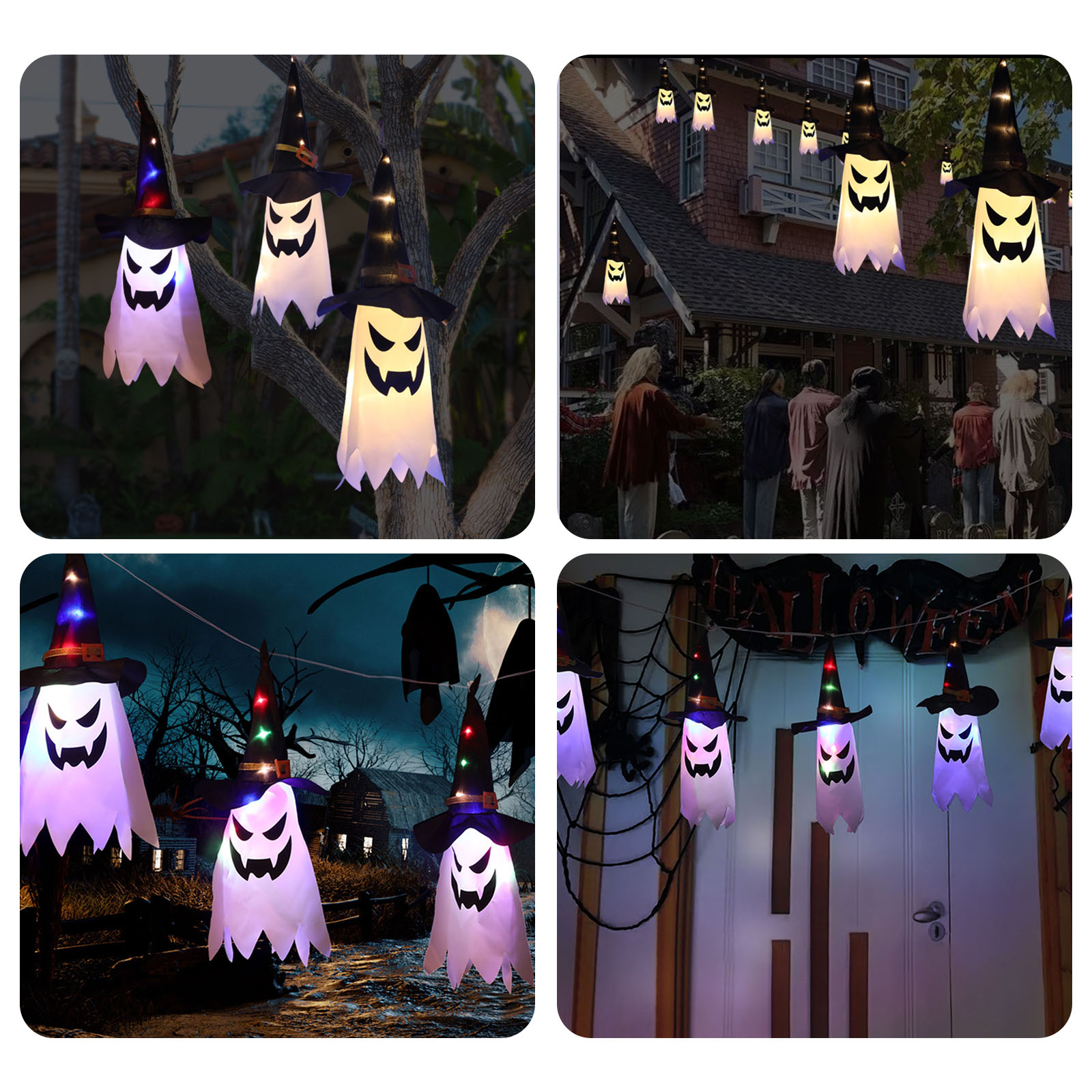 أضواء زينة الهالوين، قبعة على  - مراجعة Halloween Led String Lights Orange وسعره