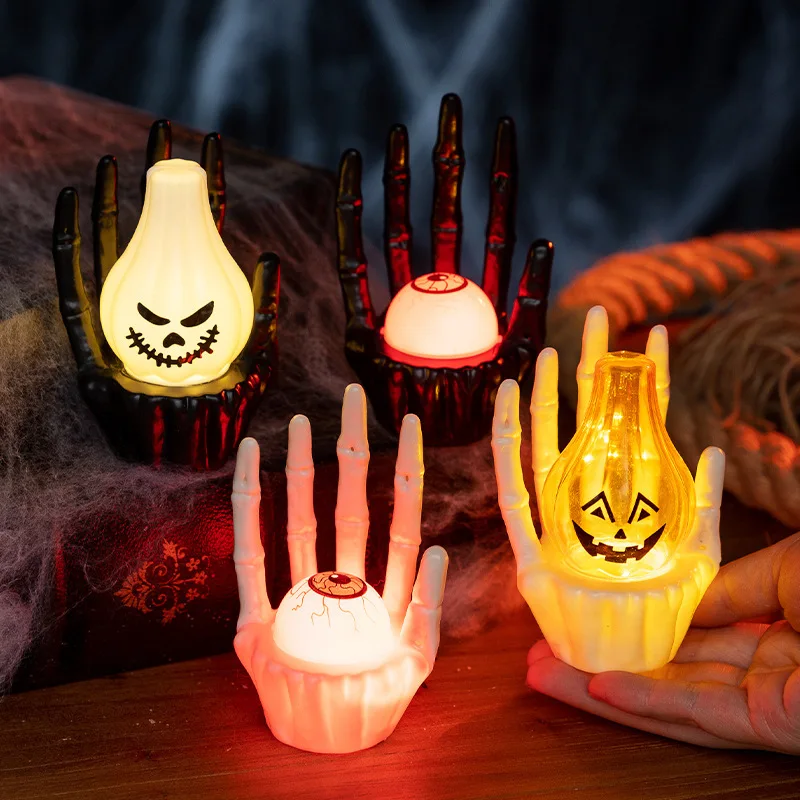 مصباح ليلي على شكل يد شبح LED  - مراجعة Halloween Pumpkin Decor Led وسعره