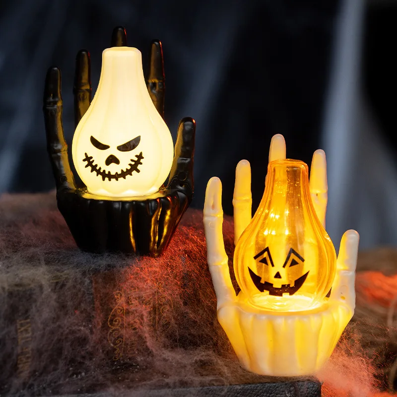 مصباح ليلي على شكل يد شبح LED  - مراجعة Halloween Pumpkin Decor Led وسعره