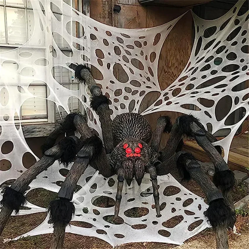 قماش زخرفي على شكل شبكة عنكبوت - مراجعة Spider Web Halloween Decoration وسعره