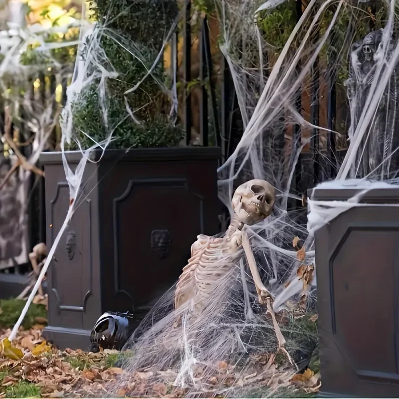 شبكات عنكبوت قابلة للتمدد، تحت - مراجعة Spider Web Halloween Decoration وسعره