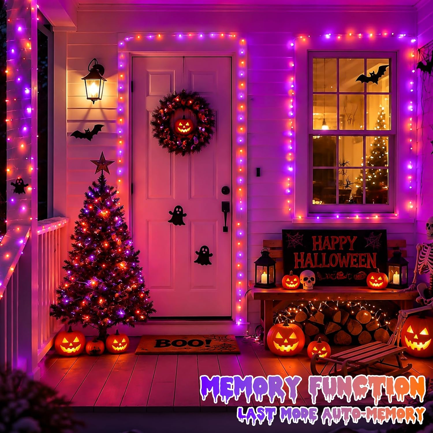 أضواء LED شمسية على شكل سلك نح - مراجعة Halloween Led String Lights Orange وسعره