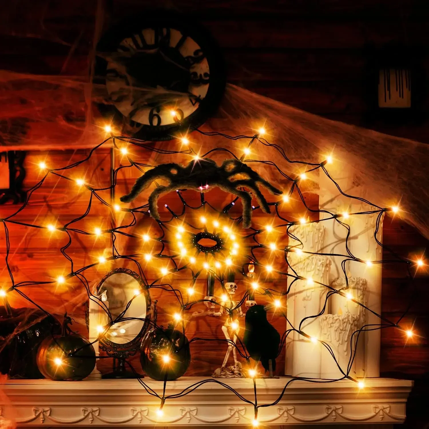 1-4 قطع من أضواء السلسلة LED ع - مراجعة Halloween Led String Lights Orange وسعره
