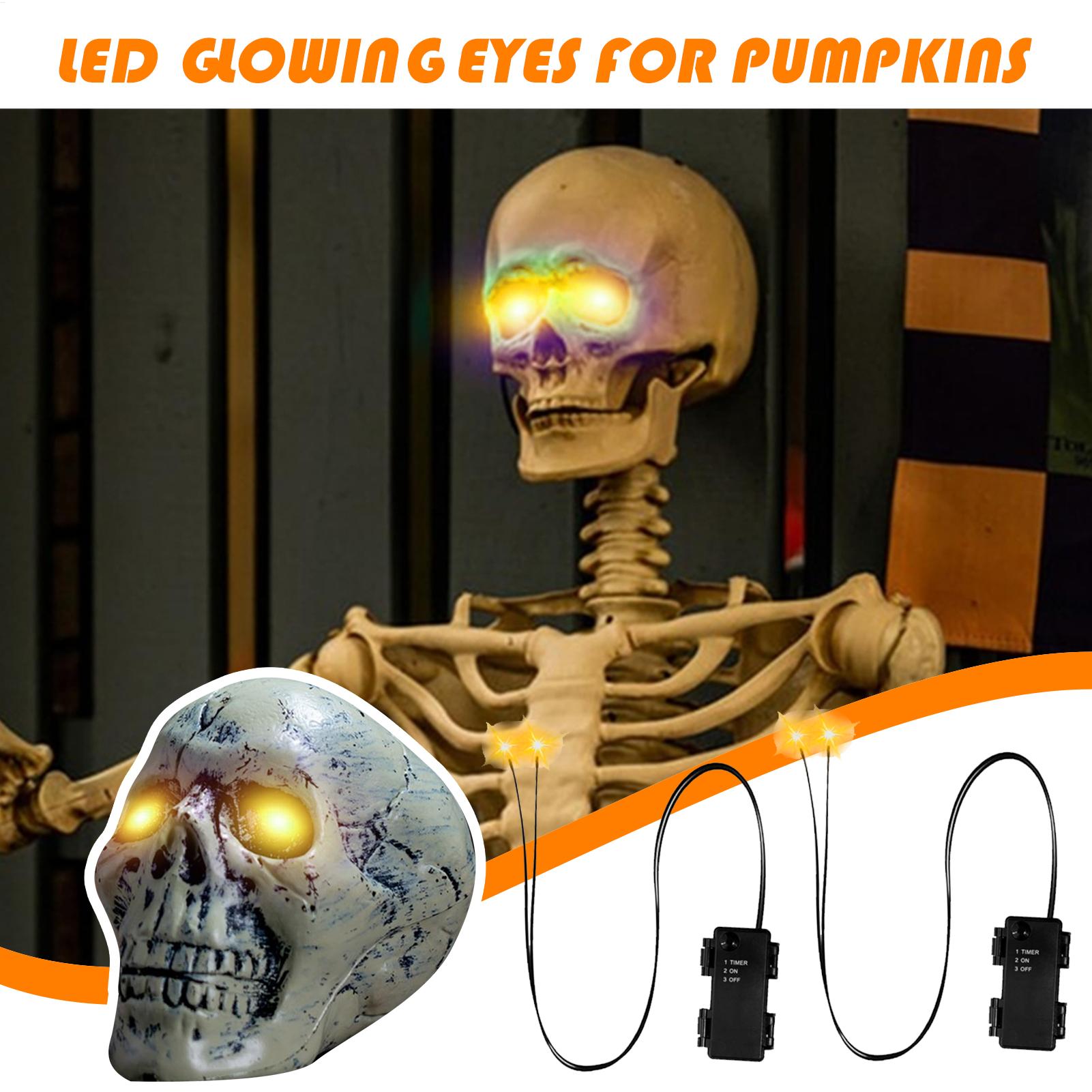 1 قطعة عيون متوهجة هالوين تضيء - مراجعة Halloween Pumpkin Decor Led وسعره