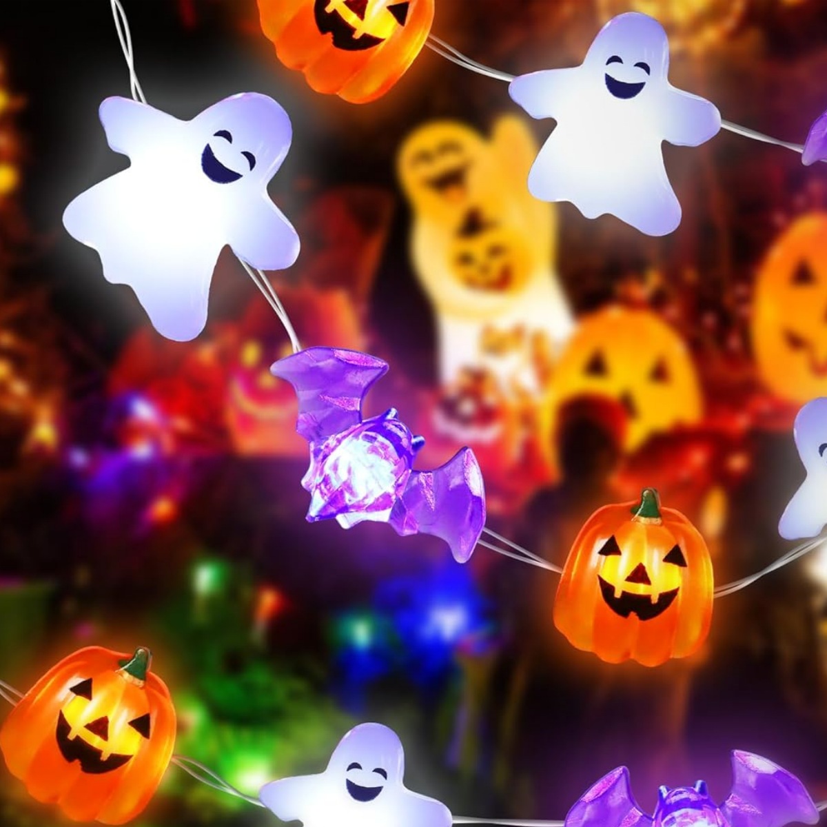 مصباح سلك نحاسي للهالوين مع شب - مراجعة Pumpkin Lantern Halloween وسعره