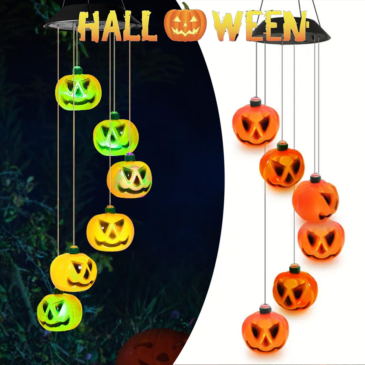 أجراس رياح على شكل قرع الهالوي - مراجعة Halloween Pumpkin Decor Led وسعره