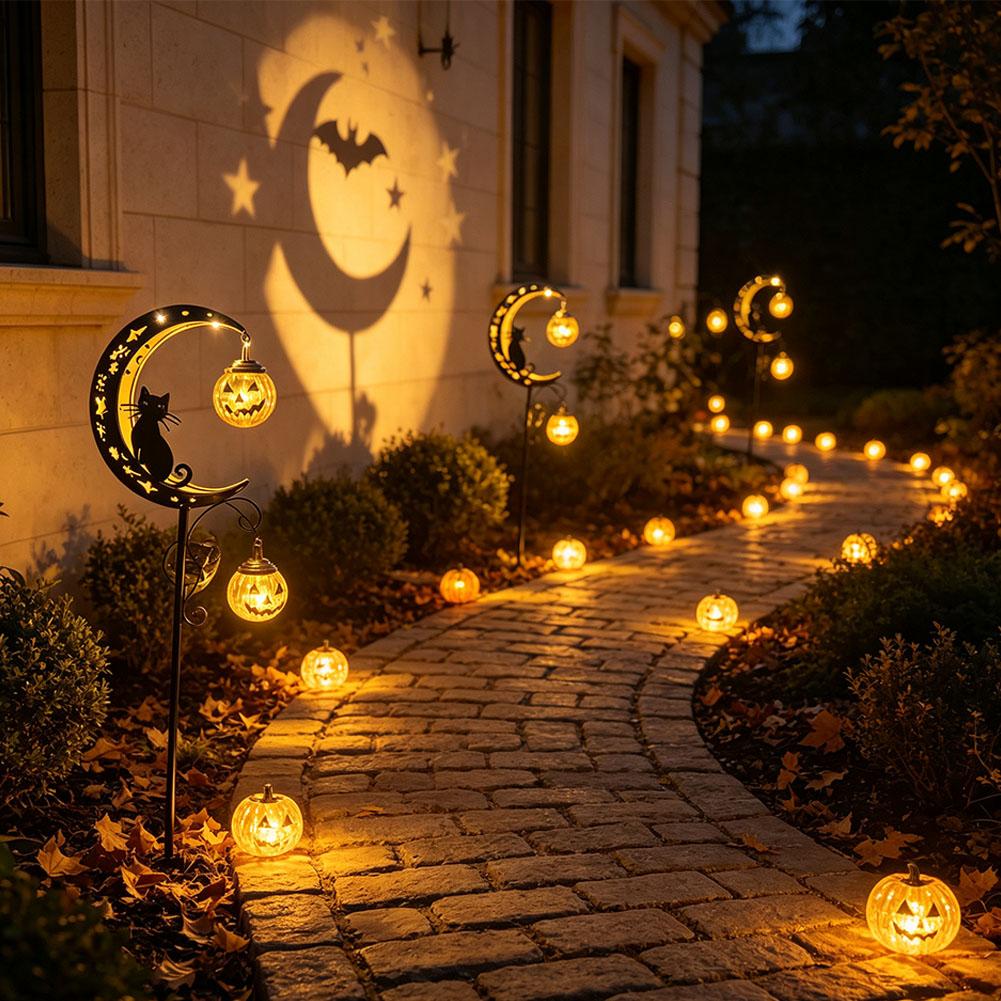 مصباح حديقة خارجي على شكل قمر  - مراجعة Pumpkin Lantern Halloween وسعره