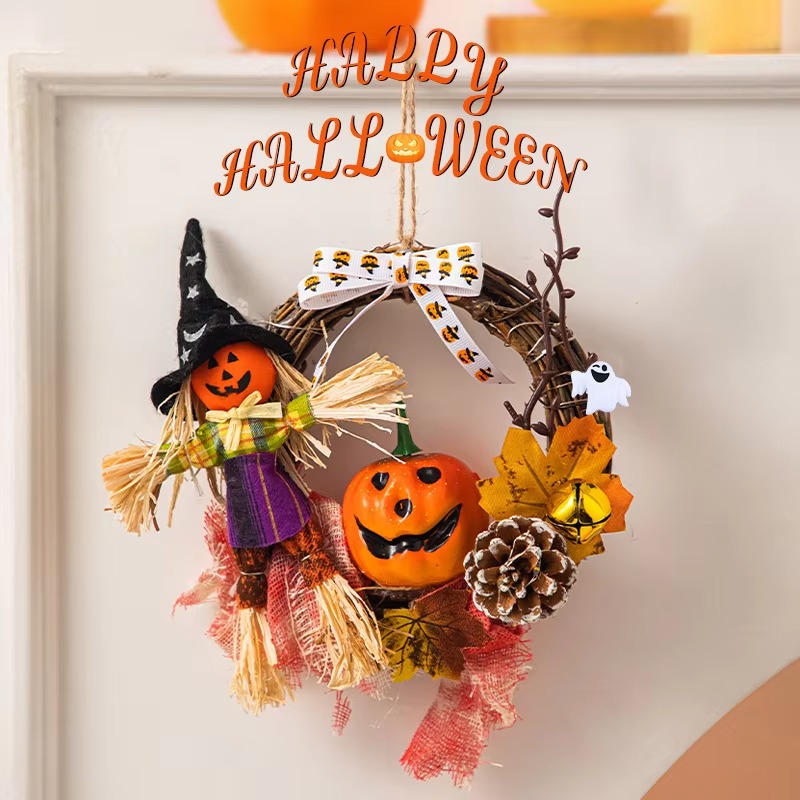 مجموعة إكليل الهالوين اليدوية  - مراجعة Halloween Pumpkin Decor Led وسعره