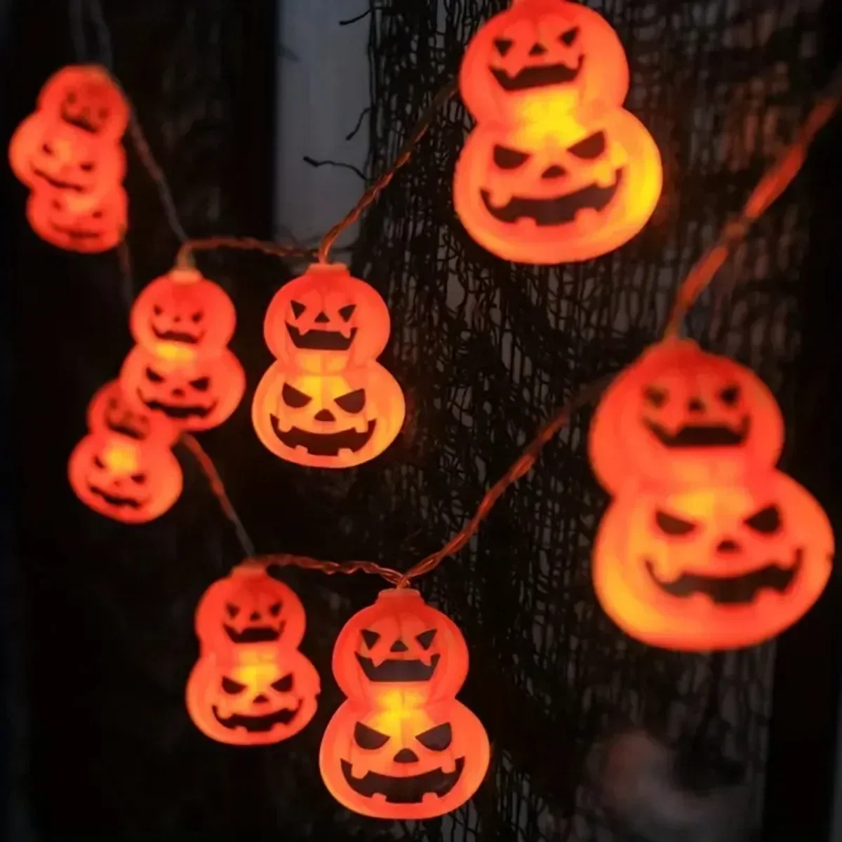 سلسلة أضواء جاك أو لانترن، تعم - مراجعة Halloween Led String Lights Orange وسعره