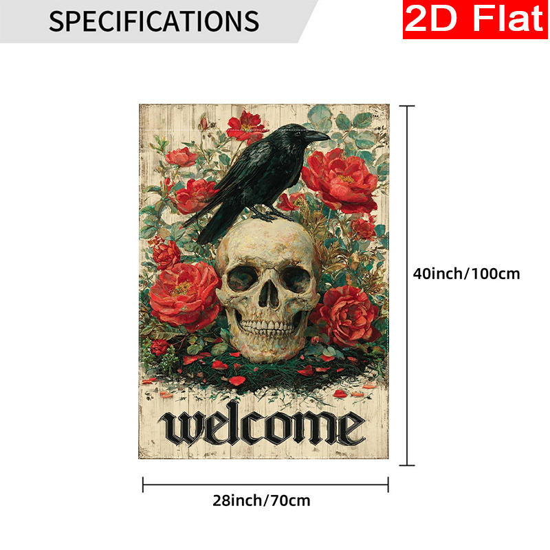 علم حديقة هالوين مسطح ثنائي ال - مراجعة Halloween Skeleton Decoration وسعره