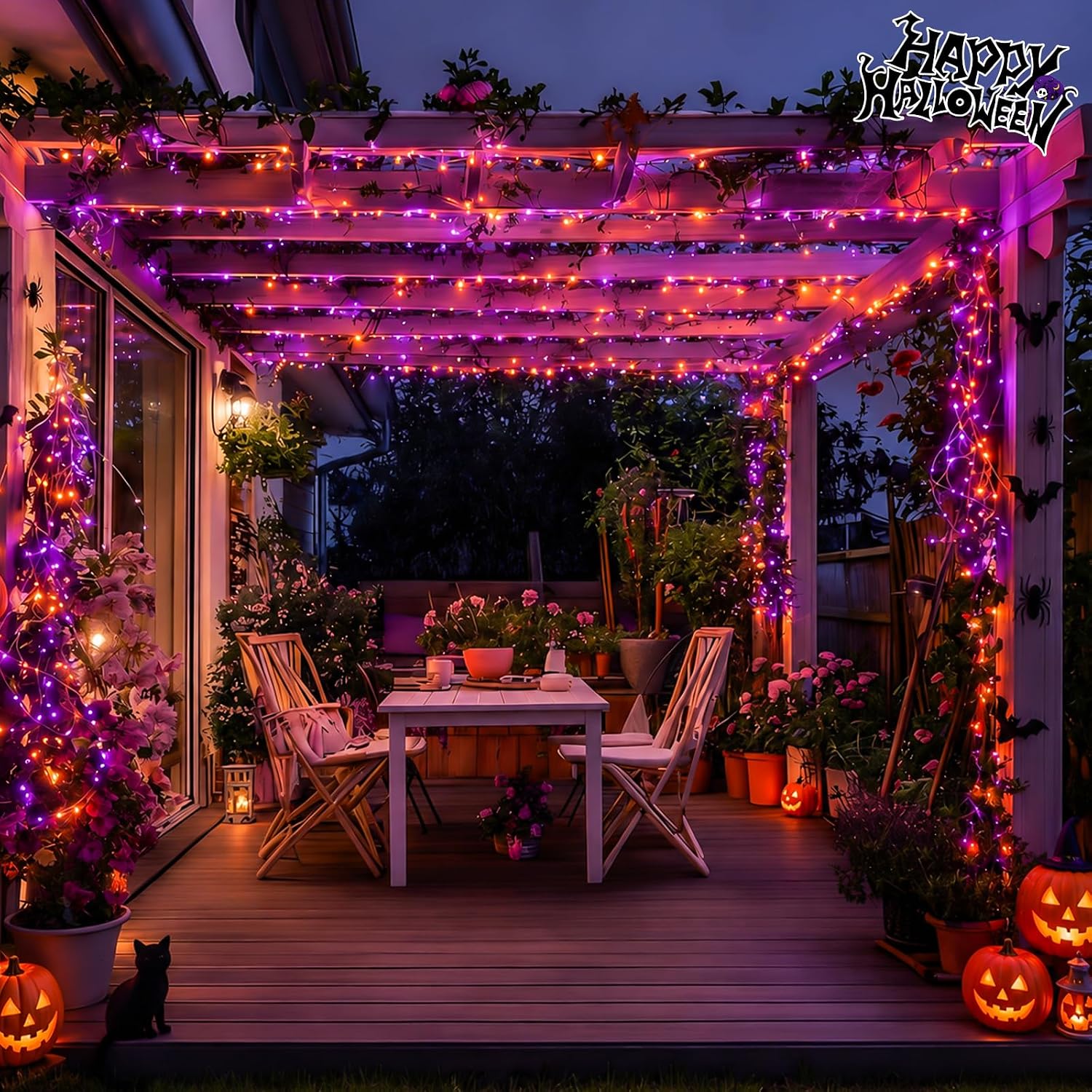 أضواء سلسلة نحاسية تعمل بالطاق - مراجعة Halloween Led String Lights Orange وسعره