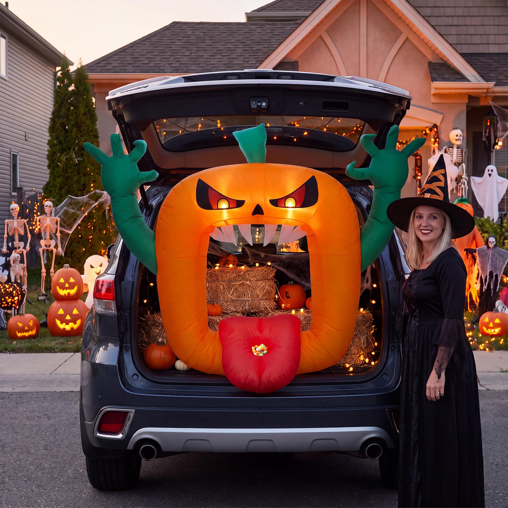 ديكور خارجي للحديقة على شكل يق - مراجعة Halloween Pumpkin Decor Led وسعره