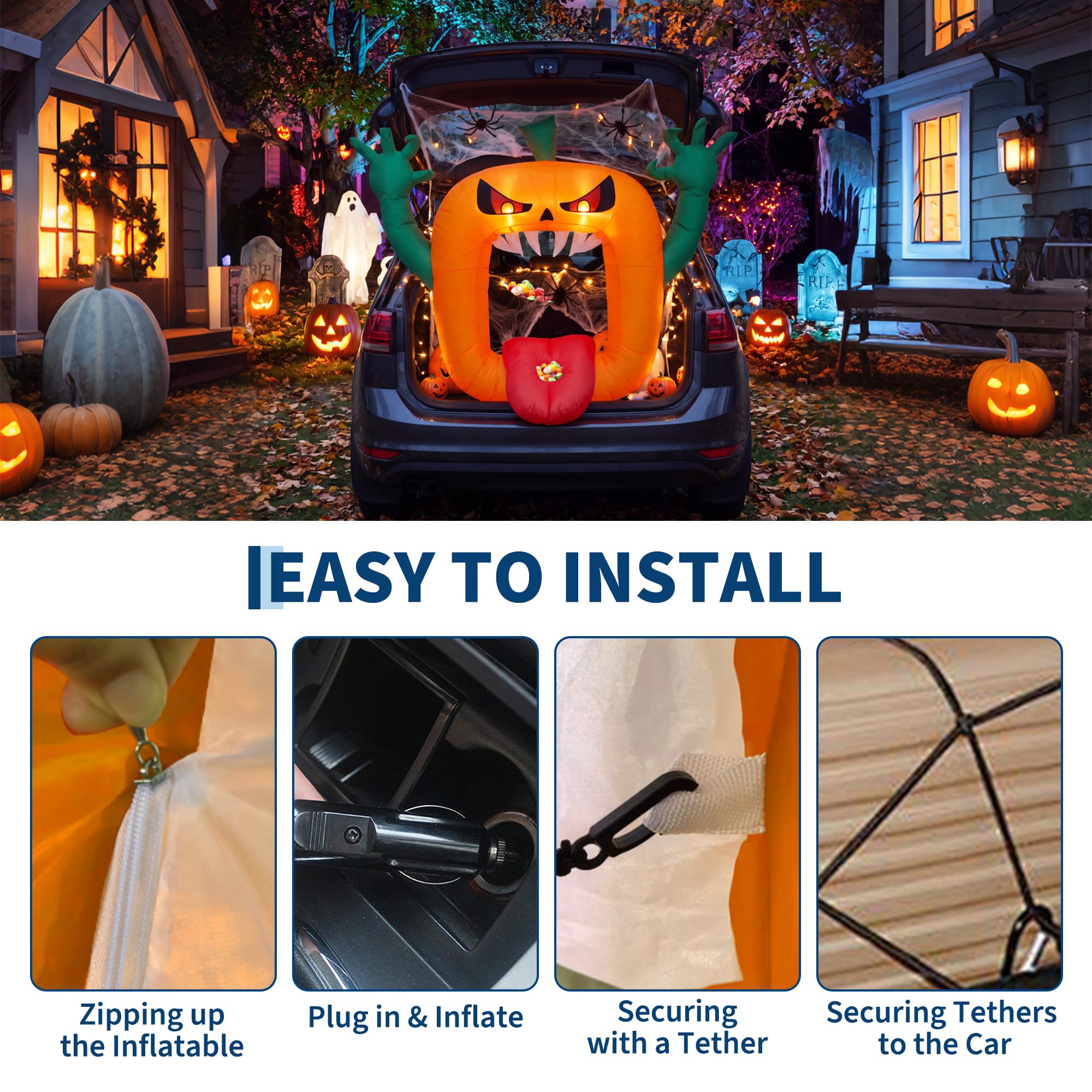 ديكور خارجي للحديقة على شكل يق - مراجعة Halloween Pumpkin Decor Led وسعره