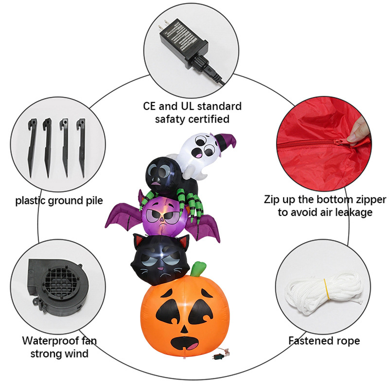 زينة الهالوين القابلة للنفخ بط - مراجعة Halloween Pumpkin Decor Led وسعره