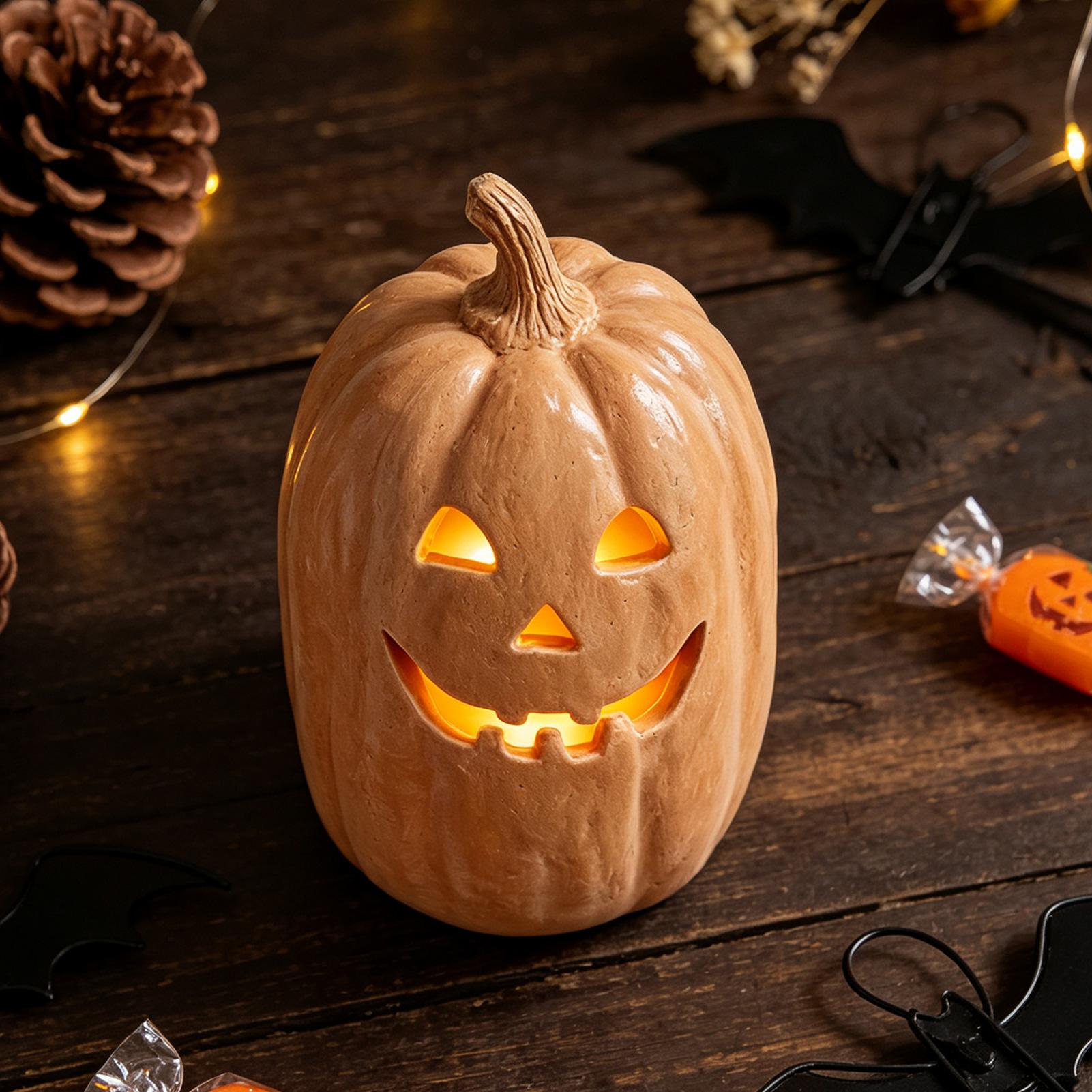 فوانيس اليقطين المزخرفة المصنو - مراجعة Pumpkin Lantern Halloween وسعره