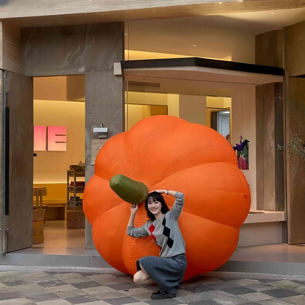 2.4 متر/8FT هالوين المطاطية كب - مراجعة Halloween Pumpkin Decor Led وسعره