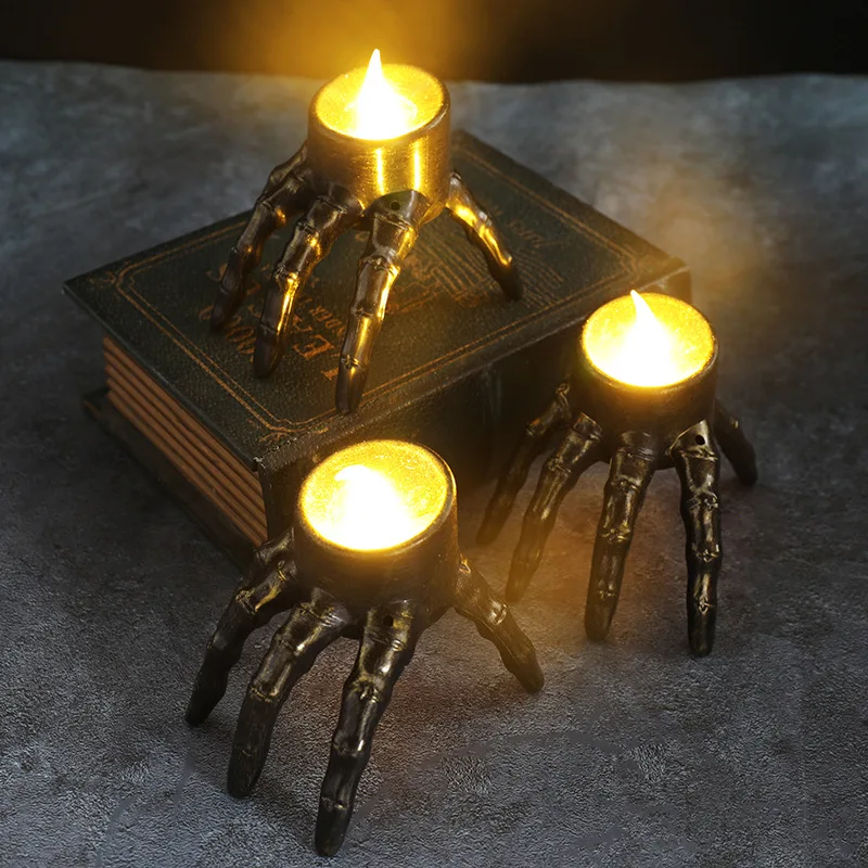 هالوين كسر الذراع الجمجمة LED  - مراجعة Halloween Skeleton Decoration وسعره