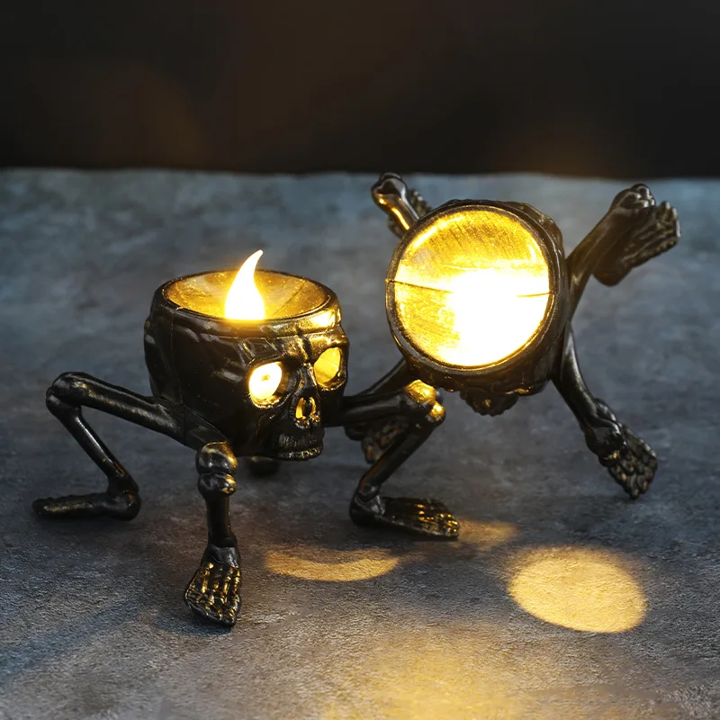 هالوين كسر الذراع الجمجمة LED  - مراجعة Halloween Skeleton Decoration وسعره