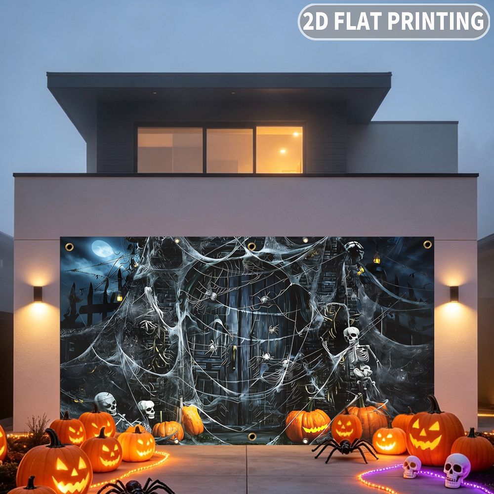 لافتة مسطحة ثنائية الأبعاد لحف - مراجعة Spider Web Halloween Decoration وسعره
