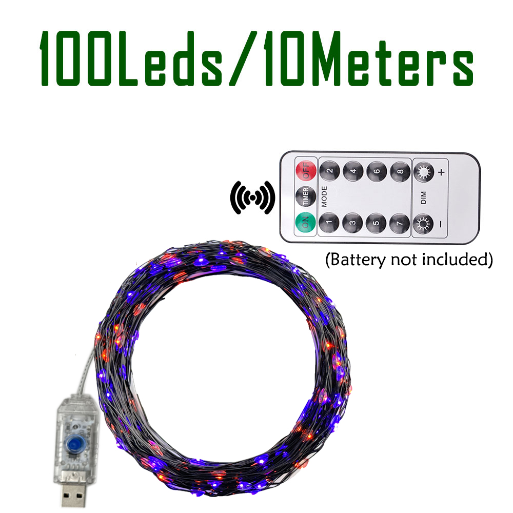 100/200 المصابيح سلسلة أضواء ا - مراجعة Halloween Led String Lights Orange وسعره