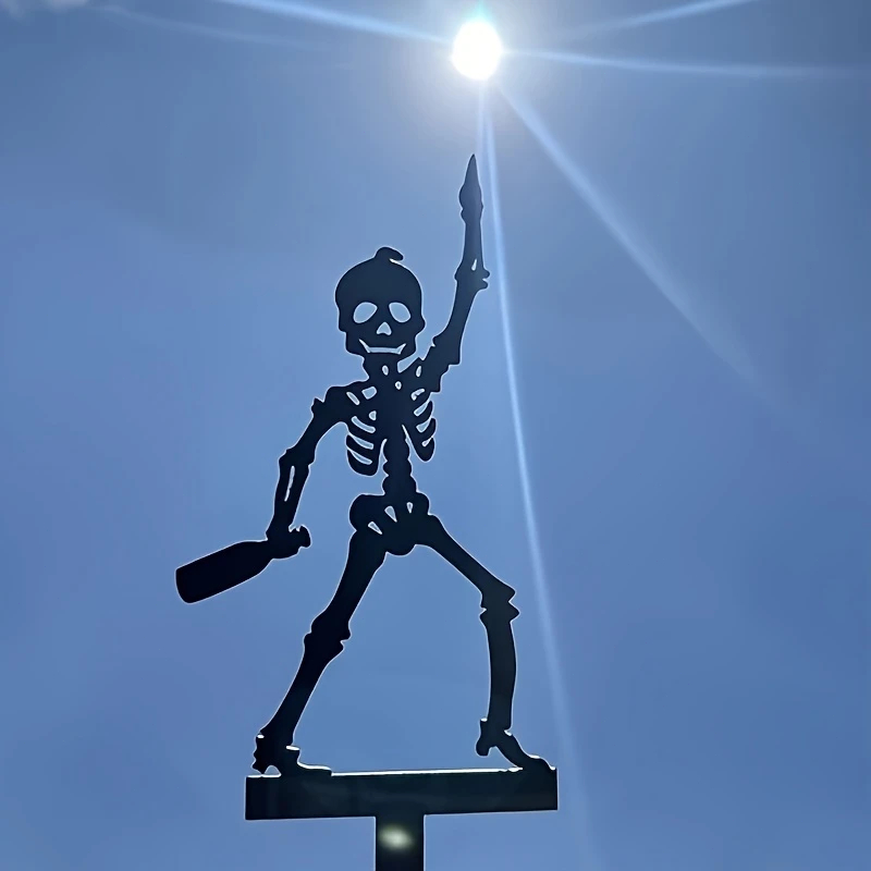 حامل رماية محمول معدني ثنائي ا - مراجعة Halloween Skeleton Decoration وسعره