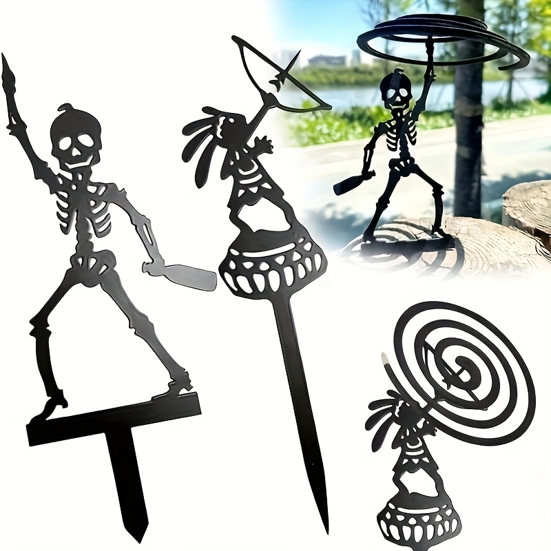 حامل رماية محمول معدني ثنائي ا - مراجعة Halloween Skeleton Decoration وسعره